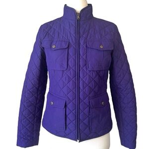 LRL RALPH LAUREN Purple Quilted Long-sleeve Puffer Barn Jacket